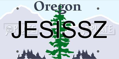 JESISSZ Oregon License Plate
