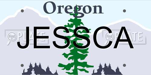 JESSCA Oregon License Plate