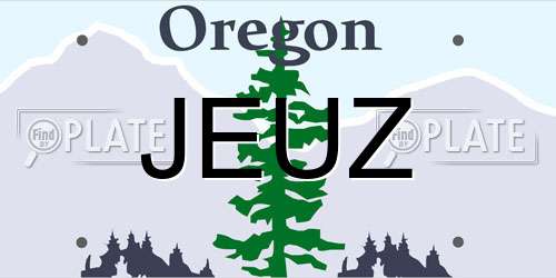 JEUZ Oregon License Plate