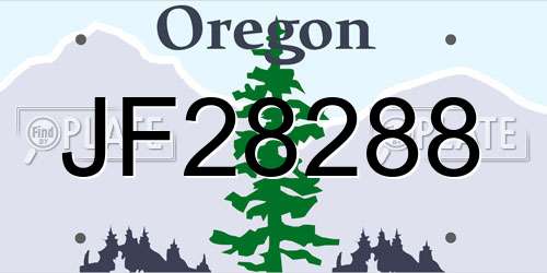 JF28288 Oregon License Plate