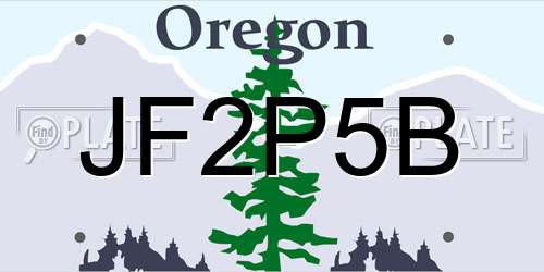 JF2P5B Oregon License Plate