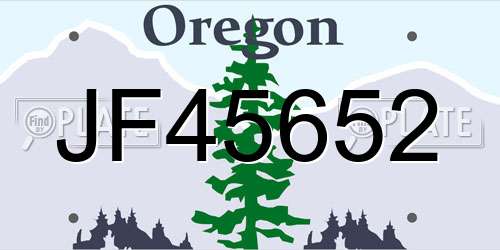 JF45652 Oregon License Plate