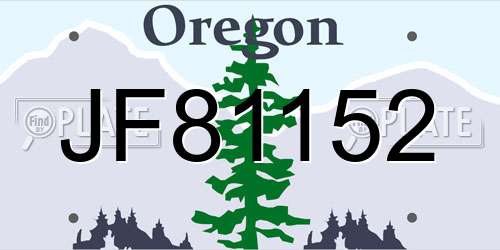 JF81152 Oregon License Plate
