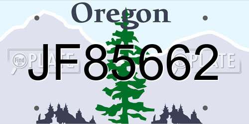 JF85662 Oregon License Plate