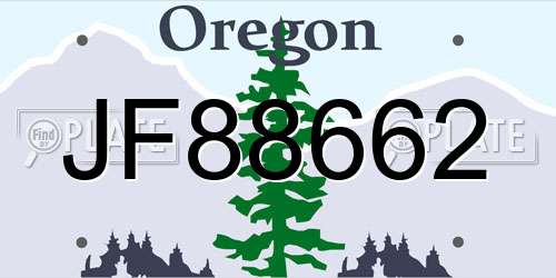 JF88662 Oregon License Plate