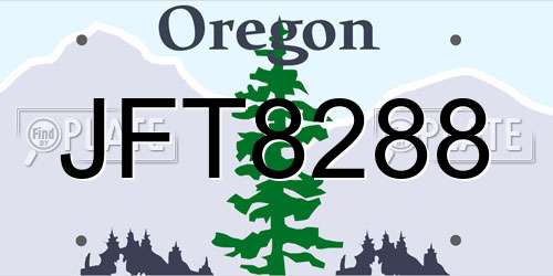 JFT8288 Oregon License Plate
