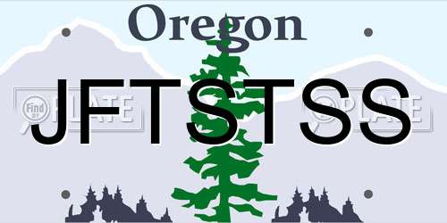 JFTSTSS Oregon License Plate