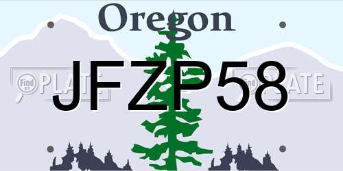 JFZP58 Oregon License Plate