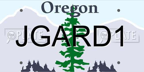 JGARD1 Oregon License Plate