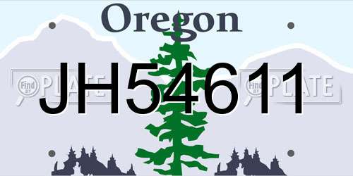 JH54611 Oregon License Plate