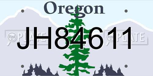 JH84611 Oregon License Plate