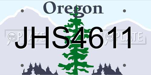 JHS4611 Oregon License Plate