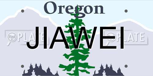 JIAWEI Oregon License Plate