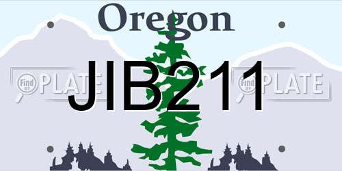 JIB211 Oregon License Plate