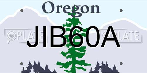 JIB60A Oregon License Plate