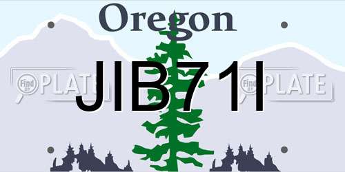 JIB71I Oregon License Plate