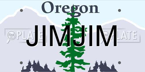 JIMJIM Oregon License Plate