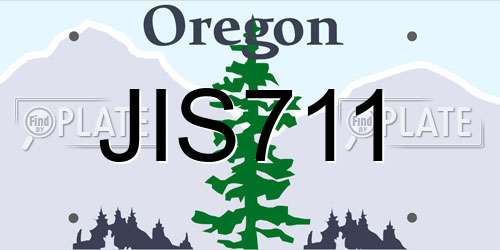 JIS711 Oregon License Plate