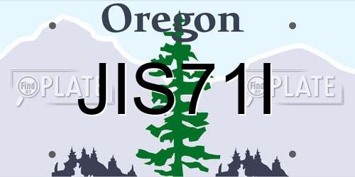 JIS71I Oregon License Plate