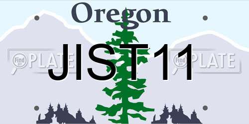 JIST11 Oregon License Plate