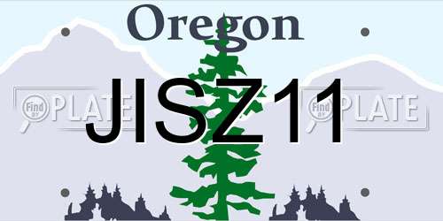JISZ11 Oregon License Plate