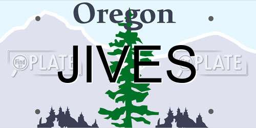 JIVES Oregon License Plate