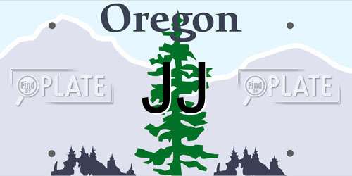JJ Oregon License Plate
