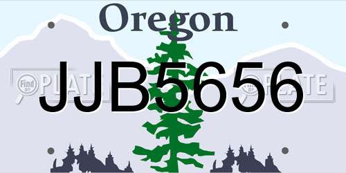 JJB5656 Oregon License Plate