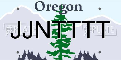 JJNTTTT Oregon License Plate