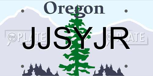 JJSYJR Oregon License Plate