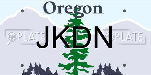JKDN Oregon License Plate