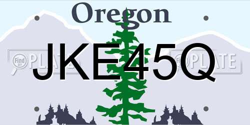 JKE45Q Oregon License Plate