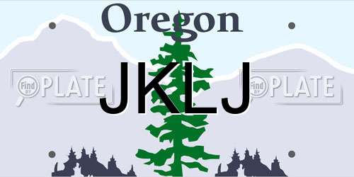 JKLJ Oregon License Plate