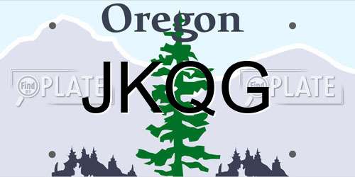 JKQG Oregon License Plate