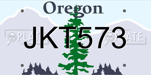 JKT573 Oregon License Plate