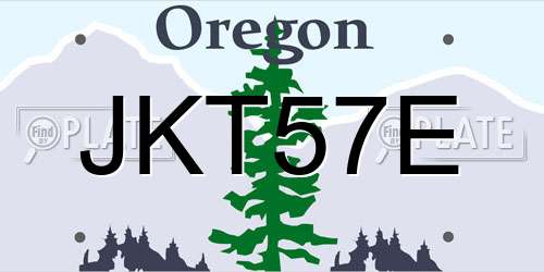JKT57E Oregon License Plate