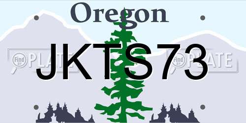 JKTS73 Oregon License Plate