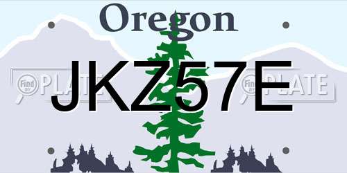 JKZ57E Oregon License Plate