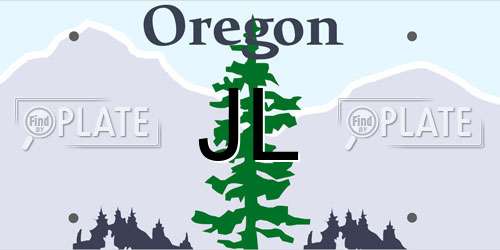 JL Oregon License Plate