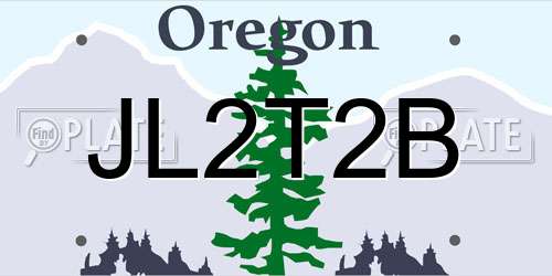 JL2T2B Oregon License Plate