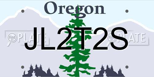 JL2T2S Oregon License Plate