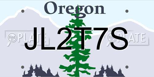 JL2T7S Oregon License Plate