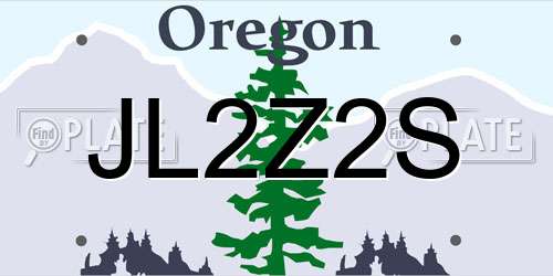 JL2Z2S Oregon License Plate