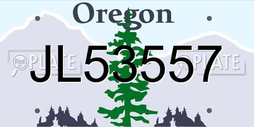 JL53557 Oregon License Plate