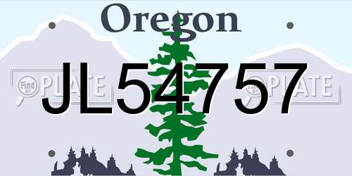 JL54757 Oregon License Plate