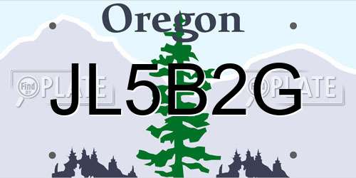 JL5B2G Oregon License Plate