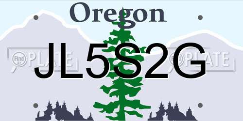 JL5S2G Oregon License Plate