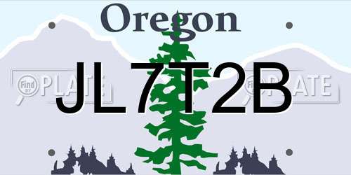 JL7T2B Oregon License Plate
