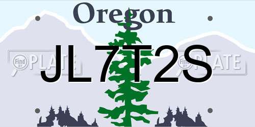 JL7T2S Oregon License Plate