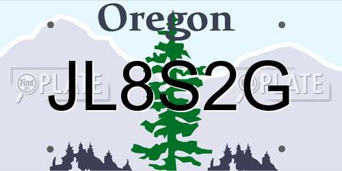 JL8S2G Oregon License Plate